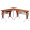 Techni Office Solutions 67" Brown and Gray Durable L-Shaped Computer Desk
